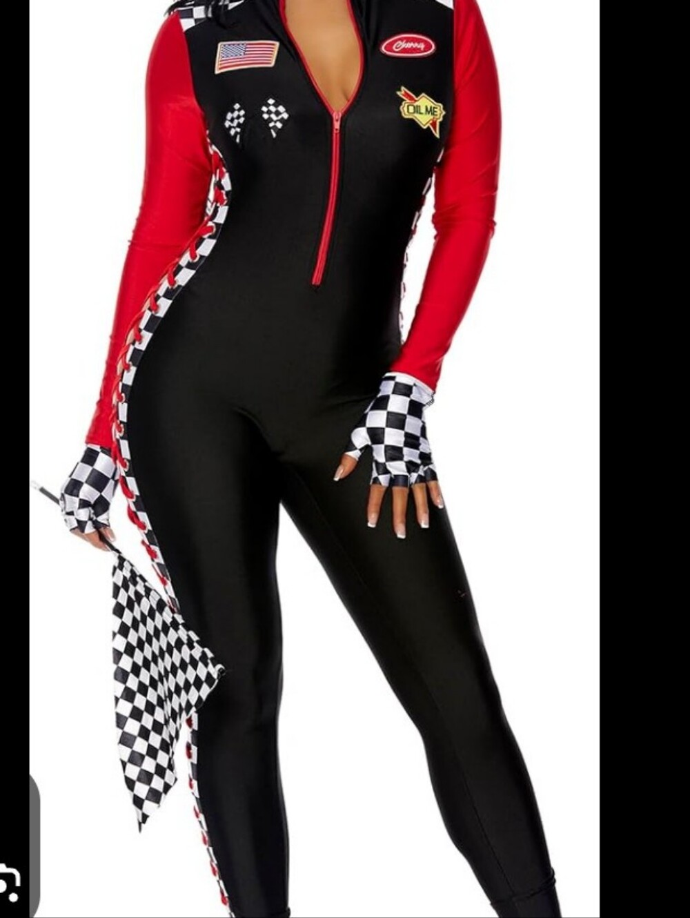 Women’s Racing-Style Jumpsuit in Black & ♥️😍🔥🔥🔥